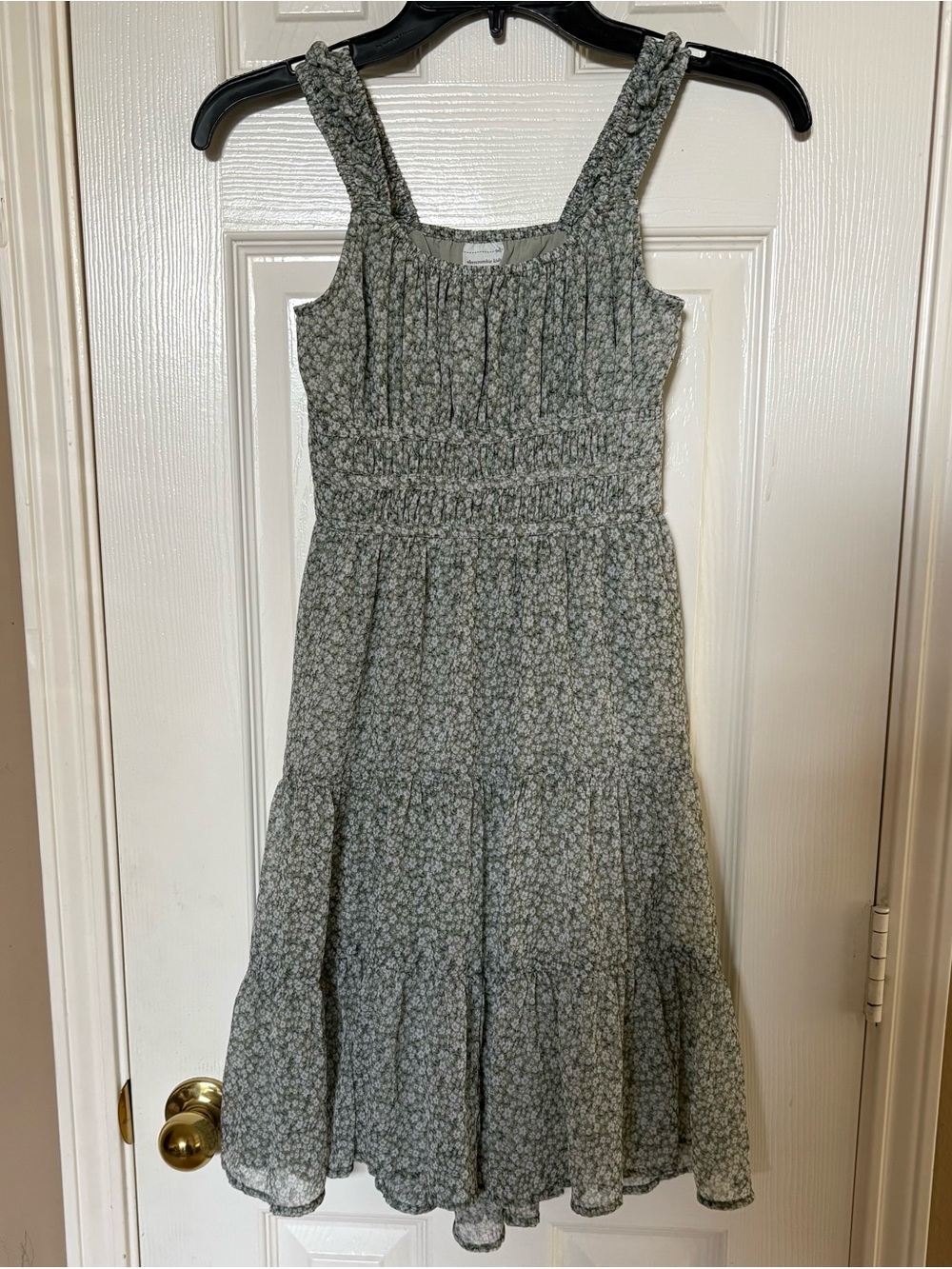 Abercrombie kids Sage Green Floral Midi Dress